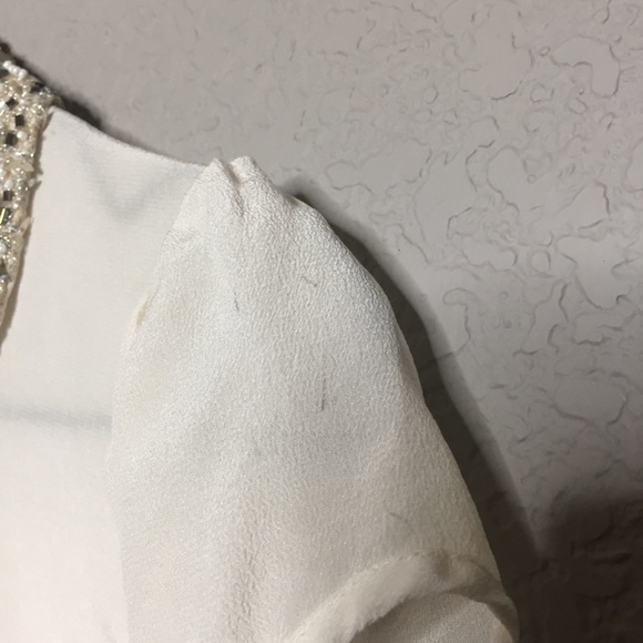 Sand Copenhagen Silk Blouse Sequin PeterPan Collar - Picture 8 of 12